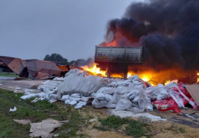 CHOQUE ENTRE CAMIONES Y VORAZ INCENDIO EN VILLA BERTHET: UN CHOFER FALLECIDO